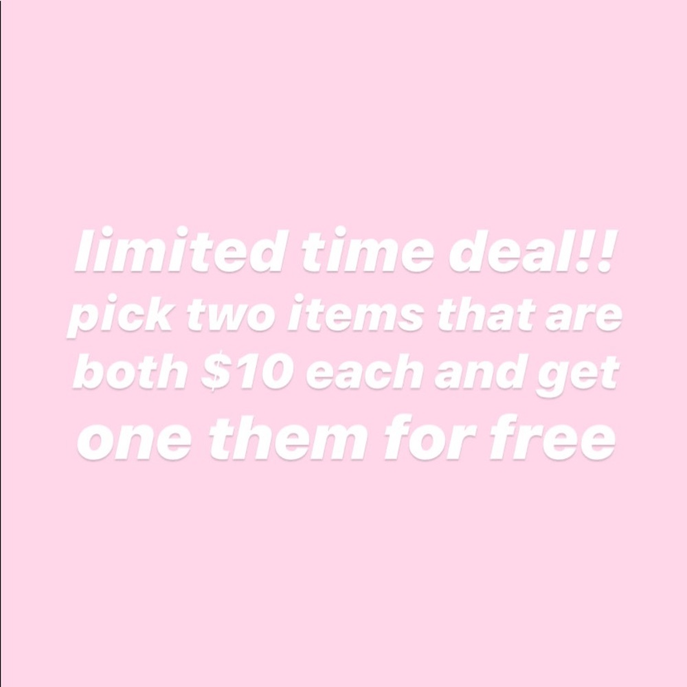pick two $10 items get one free